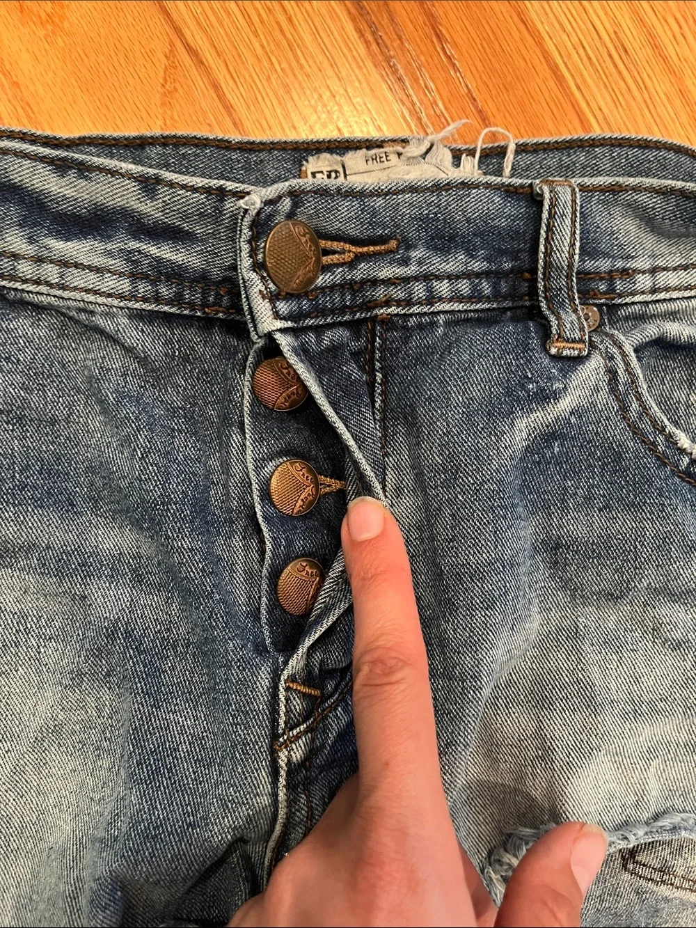Free People Denim Women's Micro Shorts - Distressed size 29